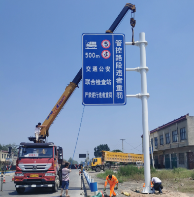 昭通双悬臂标志杆、交通标志杆制作、门架立柱加工厂家